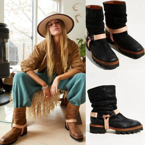 Free People We The Free Reya Harness Boots Size 37.5 NWOT $328